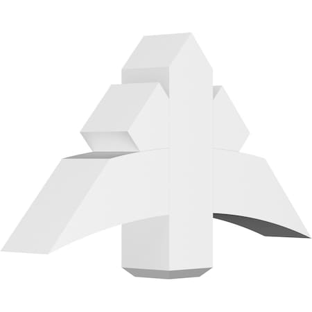 Ekena Millwork Alberta Architectural Grade PVC Gable Bracket, 36"W x 19 1/2"H x 6"D x 6"F, 13/12 Pitch GBP036X20X0606ALB00